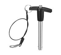 DTGN 10mmx70mm(DxL) T Handle Quick Release Pin - Good for Quickly Connecting and Hooking Up Components - 304 Stainless Steel Ball Locking Pins with Push Button - Black/Silver