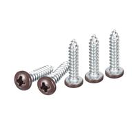 DTGN #10x1" Brown Pan Head Phillips Sheet Metal Screw - 25Pack - Zinc Plated Carbon Steel Self-tapping Screw Wood Screws