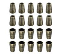 DTGN 10x16x4mm Bell Stopper - 30Pack - Good for DIY Drawstring Lanyard Backpacks - Alloy Conical Cord Ends Lock Cord Rope Fastener Ends Stopper - Copper
