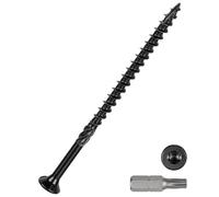 DTGN #10x3-1/2" Deck Screws - 120Pack - Good for Decks, Fences, Frames, Farms, Outdoor Furniture - Carbon Steel Wood Screws Decking Screws Epoxy Coated W/ T25 Torx Star Drive Bit- Black