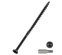 DTGN #10x4" Deck Screws - 100Pack - Good for Decks, Fences, Frames, Farms, Outdoor Furniture - Carbon Steel Wood Screws Decking Screws Epoxy Coated W/ T25 Torx Star Drive Bit - Black