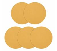 DTGN 125 mm 400 Grit Hook and Loop Sanding Disc - 5 Pcs - Good for Wood Metal Stone Walls- Aluminum Oxide Abrasive Hook and Loop Sandpaper Orbital Sander Pads, Yellow