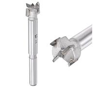 DTGN 14mm Forstner Drill Bit 9/16" 2 Flutes Tungsten Carbide Silver 1Pack | Good for Wood Plastic Plywood Woodworking Hole Saw Cutter with Round Shank