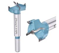 DTGN 27mm Forstner Drill Bit 1-1/16" - 1Pack - Good for Wood Plastic Plywood - 2 Flutes Tungsten Carbide Woodworking Hole Saw Cutter with Round Shank - Green