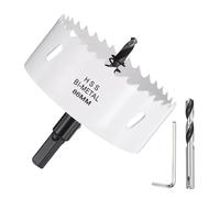 DTGN 3-3/8" Bi-Metal Hole Saw M42 HSS - 86mm Hole Cutter - Good for Thick Stainless Steel/Alloy/Aluminium/Brass/Copper - White