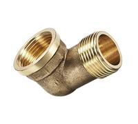 DTGN 3/4 BSP x 3/4 BSP(Male x Female) 90 Degree Elbow Pipe Fitting - Good for Water Pipe System - Brass Tube Fittings - Gold Tone