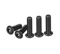 DTGN 3/8-16x1-1/4" Button Head Socket Cap Screws - 10Pack - Good for Machine - Carbon Steel Black Oxide - Hex Drive Full Thread UNC Fasteners