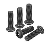 DTGN 3/8"-16x1-1/4" Button Head Socket Cap Screws - 10Pack - Good for Road Bicycle, Mountain Bike, Auto, Motorcycle - Carbon Steel Black Oxide - Hex Socket Drive Fasteners