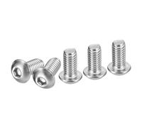 DTGN 3/8-16x3/4" Button Head Socket Cap Screws - 10Pack - Good for Machine - 304 Stainless Steel 18/8 - Hex Drive Full Thread UNC Fasteners