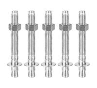 DTGN 3/8" x 2-3/4" Wedge Anchors - 5Pack - Good for Cement and Concrete Wall - 304 Stainless Steel Zinc Plated Screw Bolt Nut Expansion Tube Fasteners