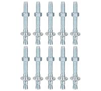DTGN 3/8" x 3-1/2" Wedge Anchors - 10Pack - Good for Cement and Concrete Wall - Carbon Steel Zinc Plated Screw Bolt Nut Expansion Tube Fasteners