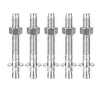 DTGN 3/8" x 3-3/4" Wedge Anchors - 5Pack - Good for Cement and Concrete Wall - 304 Stainless Steel Zinc Plated Screw Bolt Nut Expansion Tube Fasteners