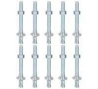 DTGN 3/8" x 4" Wedge Anchors - 10Pack - Good for Cement and Concrete Wall - Carbon Steel Zinc Plated Screw Bolt Nut Expansion Tube Fasteners