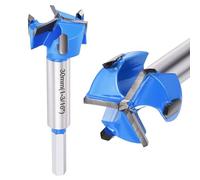 DTGN 30mm Forstner Drill Bit 1-3/16" - 1Pack - Good for Wood Plastic Plywood - 3 Flutes Tungsten Carbide Woodworking Hole Saw Cutter with Hex Shank - Blue
