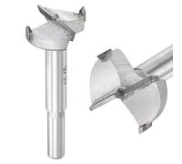 DTGN 30mm Forstner Drill Bit 1-3/16" 2 Flutes Tungsten Carbide Silver 2Pack | Good for Wood Plastic Plywood Woodworking Hole Saw Cutter with Round Shank