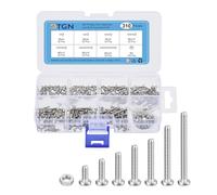 DTGN 310Pcs Machine Screws Assortment Kit, M2 Phillips Pan Head Nut and Bolt Assortment Kit, M2x4/6/8/10/12/16/20mm Metric Bolt Assortment, 304 Stainless Steel