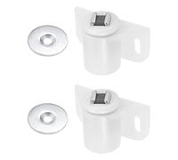 DTGN 35x22mm(LxW) Magnetic Touch Latch - 2 Pack - Good for Kitchen Cupboard Drawer Furniture - Plastic Magnetic Catch Latch Closures - White