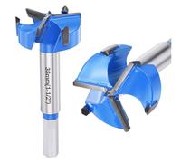 DTGN 38mm Forstner Drill Bit 1-1/2" - 1Pack - Good for Wood Plastic Plywood - 3 Flutes Tungsten Carbide Woodworking Hole Saw Cutter with Hex Shank - Blue