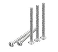 DTGN #4-40x1-1/4" Pan Head Machine Screws, 100Pcs 304 Stainless Steel, Phillips Drive, UNC Full Thread, Bright Finish, Screws Bolts Kit
