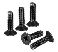 DTGN #4-40x1/2" Flat Head Countersunk Machine Screws - 50pcs - Good for Furniture and Machinery - 304 Stainless Steel Phillips Machine Screws Bolts - Black Oxide Finish
