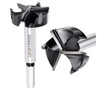 DTGN 40mm Forstner Drill Bit 1-9/16" 3 Flutes Tungsten Carbide Black 1Pack | Good for Wood Plastic Plywood Woodworking Hole Saw Cutter with Hex Shank