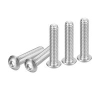 DTGN 5/16-18x1-1/2" Button Head Socket Cap Screws - 10Pack - Good for Machine - 304 Stainless Steel 18/8 - Hex Drive Full Thread UNC Fasteners