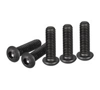 DTGN 5/16-18x1-1/4" Button Head Socket Cap Screws - 10Pack - Good for Machine - Carbon Steel Black Oxide - Hex Drive Full Thread UNC Fasteners