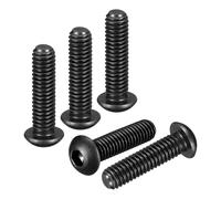 DTGN 5/16"-18x1-1/4" Button Head Socket Cap Screws - 20Pack - Good for Road Bicycle, Mountain Bike, Auto, Motorcycle - Carbon Steel Black Oxide - Hex Socket Drive Fasteners