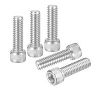 DTGN 5/16"-18x1-1/4" Socket Head Cap Screws Bolts - 15Pack - Good for Road Bicycle, Mountain Bike, Auto, Motorcycle - 304 Stainless Steel Hex Head Metric Screws - Silver