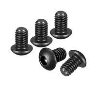 DTGN 5/16"-18x1/2" Button Head Socket Cap Screws - 10Pack - Good for Road Bicycle, Mountain Bike, Auto, Motorcycle - Carbon Steel Black Oxide - Hex Socket Drive Fasteners