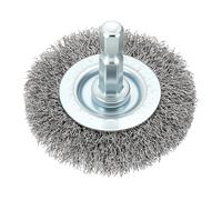DTGN 50mm Wire Wheel Brush for Drill - 1 Pcs - Coarse Carbon Steel Crimping Drill Wire Brush(0.2mm Carbon Steel Wire) - 6.35mm Hex Shank - Good for Cleaning Rust Paint Abrasive