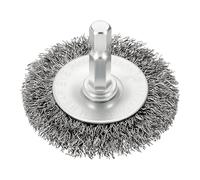DTGN 50mm Wire Wheel Brush for Drill - 1 Pcs - Coarse Carbon Steel Crimping Drill Wire Brush(0.3mm Carbon Steel Wire) - 6.35mm Hex Shank - Good for Cleaning Rust Paint Abrasive