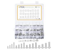 DTGN 520Pcs M3 M4 M5 M6 Button Head Socket Cap Screws - 304 Stainless Steel Bolt Nut Set Washer Assortment Kit - Good for Road Bicycle, Mountain Bike, Auto