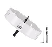 DTGN 6-9/64" Bi-Metal Hole Saw 156mm M42 HSS Hole Cutter for Metal White