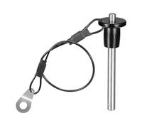 DTGN 6mmx36mm(DxL) Quick Release Pin - Good for Quickly Connecting Hooking Up Components - 304 Stainless Steel Grip Push-Button Ball Locking Pins with Wire - Silver