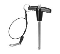 DTGN 6mmx60mm(DxL) T Handle Quick Release Pin - Good for Quickly Connecting and Hooking Up Components - 304 Stainless Steel Ball Locking Pin with Push Button - Black/Silver