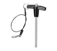 DTGN 6mmx80mm(DxL) T Handle Quick Release Pin - Good for Quickly Connecting and Hooking Up Components - 304 Stainless Steel Ball Locking Pin with Push Button - Black/Silver