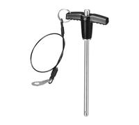 DTGN 6mmx90mm(DxL) T Handle Quick Release Pin - Good for Quickly Connecting and Hooking Up Components - 304 Stainless Steel Ball Locking Pin with Push Button - Black/Silver