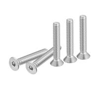 DTGN #8-32 x 1" Flat Head Socket Cap Screws, 50 Pack 304 Stainless Steel Hex Socket Flat Head Screws, Full Thread, Countersunk Bolts