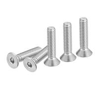 DTGN #8-32 x 3/4" Flat Head Socket Cap Screws, 100 Pack 304 Stainless Steel Hex Socket Flat Head Screws, Full Thread, Countersunk Bolts