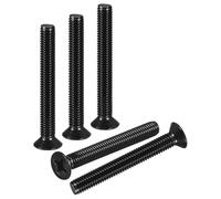 DTGN #8-32x1-1/2" Flat Head Countersunk Machine Screws - 25pcs - Good for Furniture and Machinery - 304 Stainless Steel Phillips Machine Screws Bolts - Black Oxide Finish