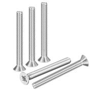 DTGN #8-32x1-1/2" Flat Head Countersunk Machine Screws - 30pcs - Good for Furniture and Machinery - 304 Stainless Steel Phillips Machine Screws Bolts - Silver