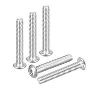 DTGN #8-32x1-1/8" Button Head Socket Cap Screws - 50Pack - Good for Road Bicycle, Mountain Bike, Auto, Motorcycle - 304 Stainless Steel Whitewashed - Hex Socket Drive Fasteners