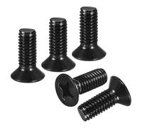 DTGN #8-32x1/2" Flat Head Machine Screws - 25pcs - Good for Furniture and Machinery - Carbon Steel Phillips Machine Screws Bolts - Black