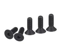 DTGN #8-32x1/2" Flat Head Socket Cap Screws, 20 Pack Hex Socket Flat Head Screws Carbon Steel Black Oxide, Full Thread, Countersunk Bolts