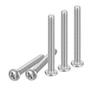 DTGN #8-32x2-1/4" Pan Head Machine Screws, 25Pcs 304 Stainless Steel, Phillips Drive, UNC Full Thread, Bright Finish, Screws Bolts Kit
