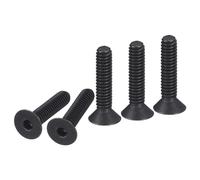 DTGN #8-32x3/4" Flat Head Socket Cap Screws, 20 Pack Hex Socket Flat Head Screws Carbon Steel Black Oxide, Full Thread, Countersunk Bolts