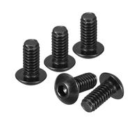 DTGN #8-32x3/8" Button Head Socket Cap Screws - 100Pack - Good for Road Bicycle, Mountain Bike, Auto, Motorcycle - Carbon Steel Black Oxide - Hex Socket Drive Fasteners
