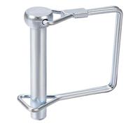DTGN 8mm x 45mm (DxL) Shaft Locking Pin - 1Pack - Good for Farm Trailers Lawn - Carbon Steel Square Trailer Coupler Pin - Silver Tone