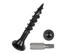 DTGN #8x1-1/4" Deck Screws - 300Pack - Good for Decks, Fences, Frames, Farms, Outdoor Furniture - Carbon Steel Wood Screws Epoxy Coated W/ T25 Torx Star Drive Bit - Black